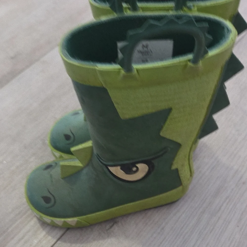 Green Dinosaur Rain Boots for Kids